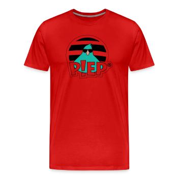 PIEP Türsteher Vogel "Ben" - Männer Premium Bio T-Shirt - Rot - Vorne - Damien (186cm)