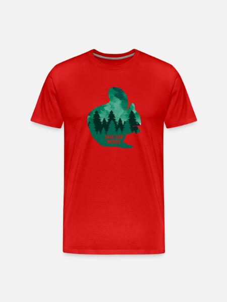 Environmental Protection Squirrel Climate Change - Men's Premium Organic T-Shirt - red