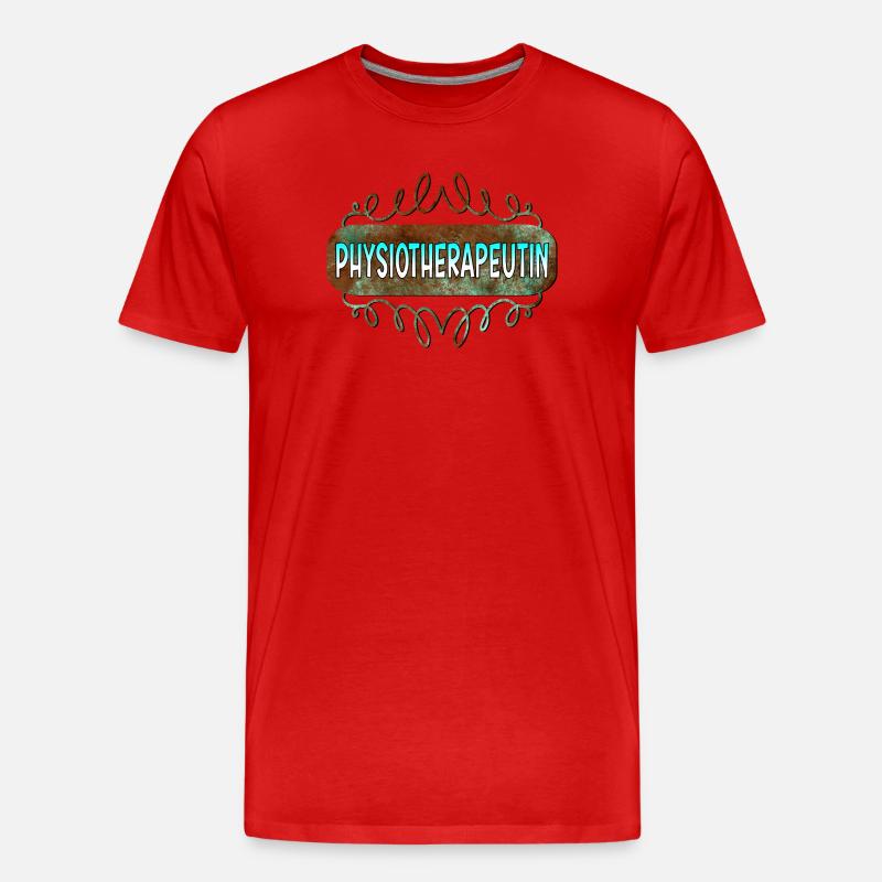 Physiotherapeutin - Männer Premium Bio T-Shirt - Rot