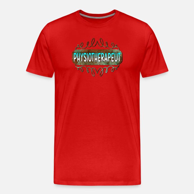 Physiotherapeut - Männer Premium Bio T-Shirt - Rot