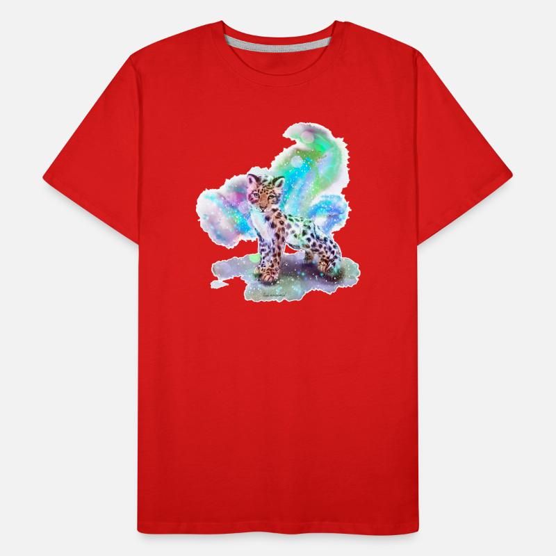 Schneeleopard Männer Premium Bio T-Shirt