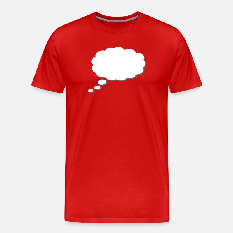 Thought Cloud, Thinkbubble. To personalize - Men's Premium Organic T-Shirt - red