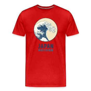 Kanagawa, Japan - Männer Premium Bio T-Shirt - Rot - Vorne - Damien (186cm)