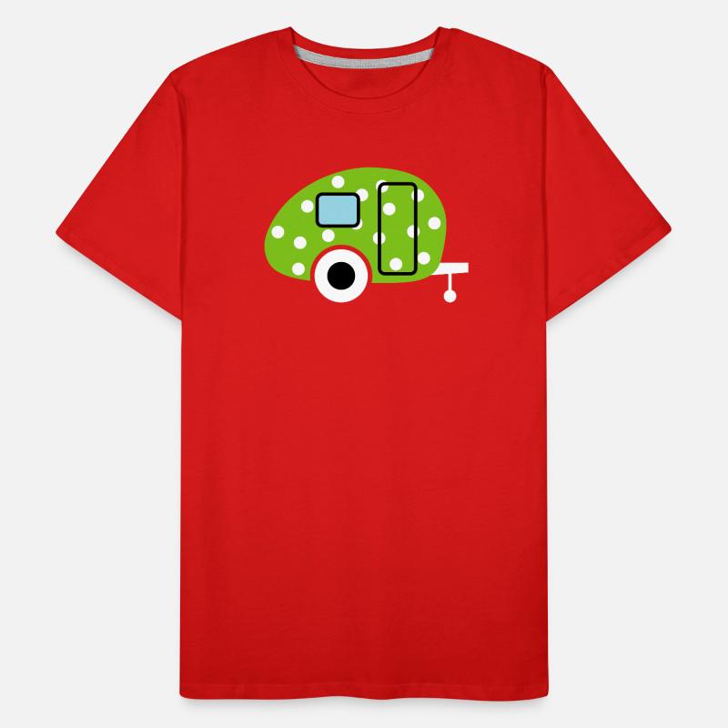 Caravan Caravan Green Dots Camping Easter Egg Men's Premium Organic T-Shirt