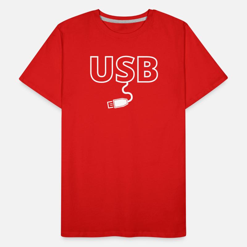USB, USB-Stick, Computerlüfter Männer Premium Bio T-Shirt