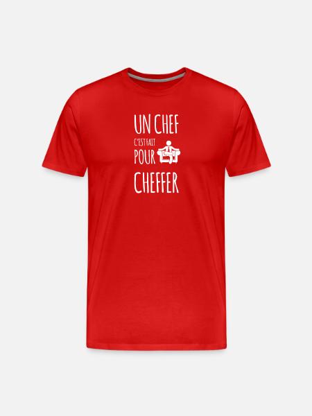 Chef cheffer drôles - T-shirt bio Premium Homme - rouge