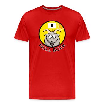 Null Bock Kein Bock Schafbock Ziegenbock Geschenk - Männer Premium Bio T-Shirt - Rot - Vorne - Damien (186cm)