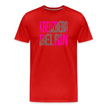 Kreuzberg Berlin design - Men's Premium Organic T-Shirt - red - Front - Damien (186cm)