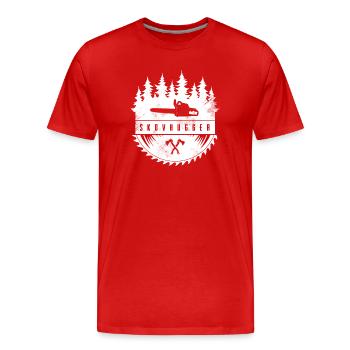 Bûcheron - T-shirt bio Premium Homme - rouge - Devant - Damien (186cm)