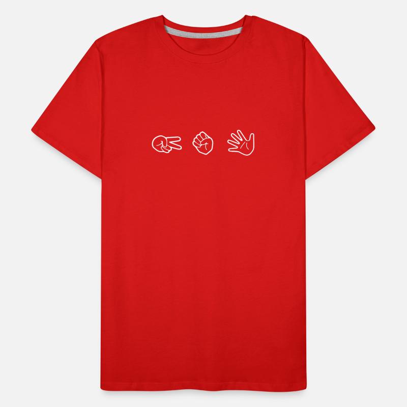 Schere Stein Papier Männer Premium Bio T-Shirt