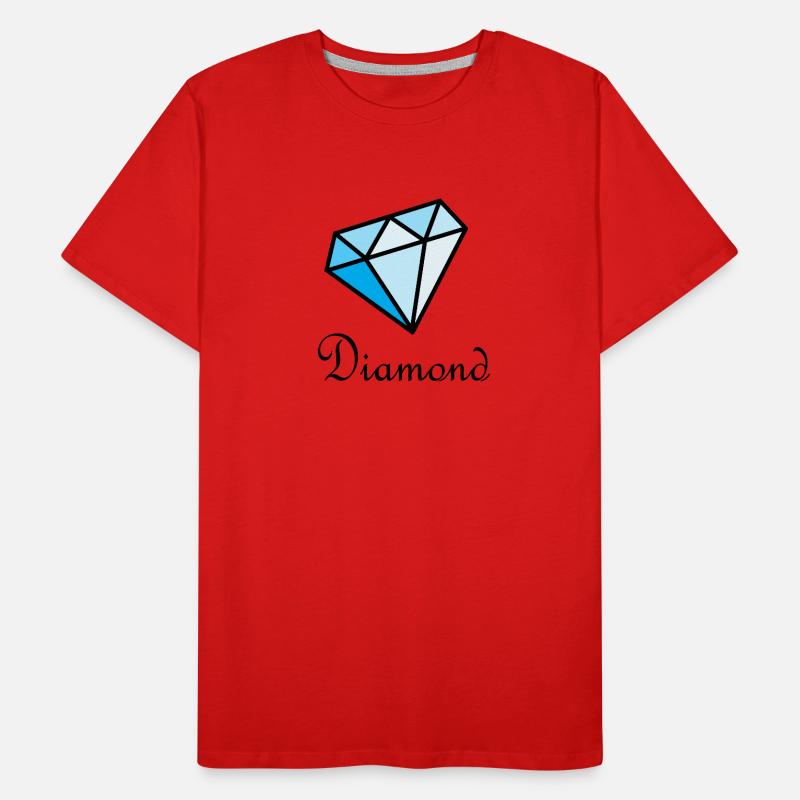 Blue Geometric Diamond Men's Premium Organic T-Shirt