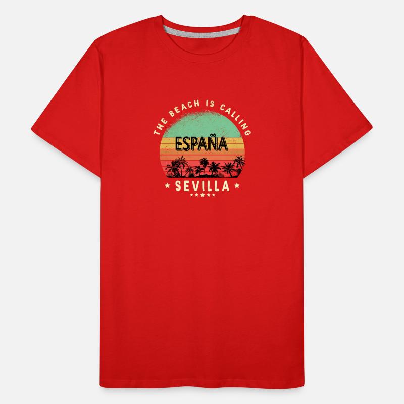Sevilla Spanien Strand Design Männer Premium Bio T-Shirt