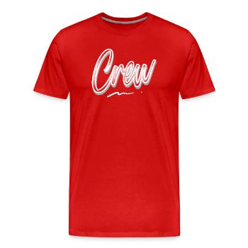 Équipage - T-shirt bio Premium Homme - rouge - Devant - Damien (186cm)
