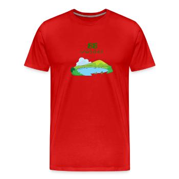 Vosges - T-shirt bio Premium Homme - rouge - Devant - Damien (186cm)