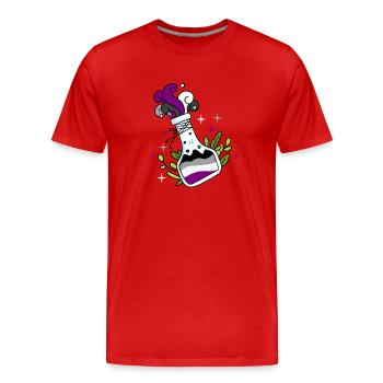 Asexual Potion Ace Pride - Men's Premium Organic T-Shirt - red - Front - Damien (186cm)