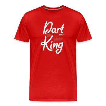 Darts Darts Darts Player - Men's Premium Organic T-Shirt - red - Front - Damien (186cm)