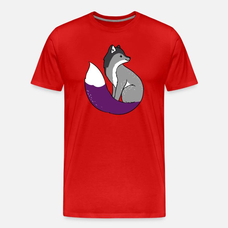 Ace Pride Fuchs Asexual - Männer Premium Bio T-Shirt - Rot