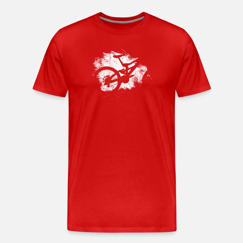 Fahrrad MTB - Männer Premium Bio T-Shirt - Rot