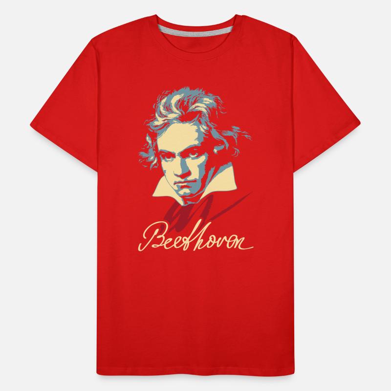 Beethoven (dunkel) Männer Premium Bio T-Shirt