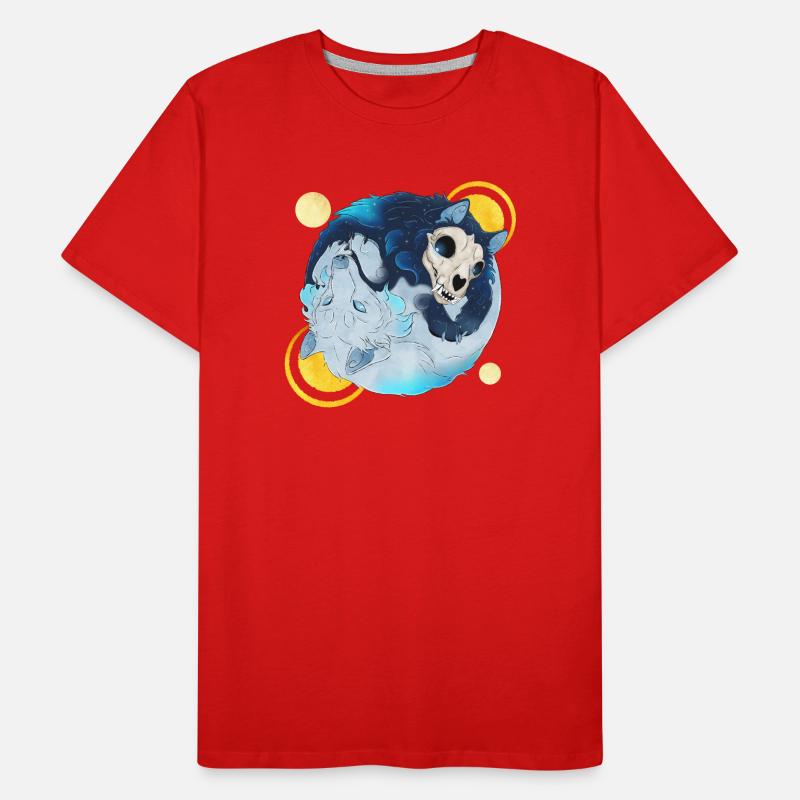 Blue Ink Spirits - Tao Wolves Shadow & Light 2 Men's Premium Organic T-Shirt