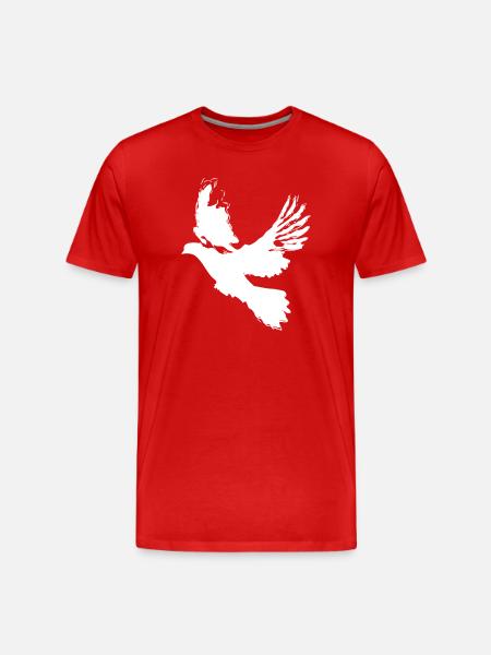 Duif van de Vrede Het Ontwerp van de Duif - Symbool van Hoop - Mannen premium biologisch T-shirt - rood