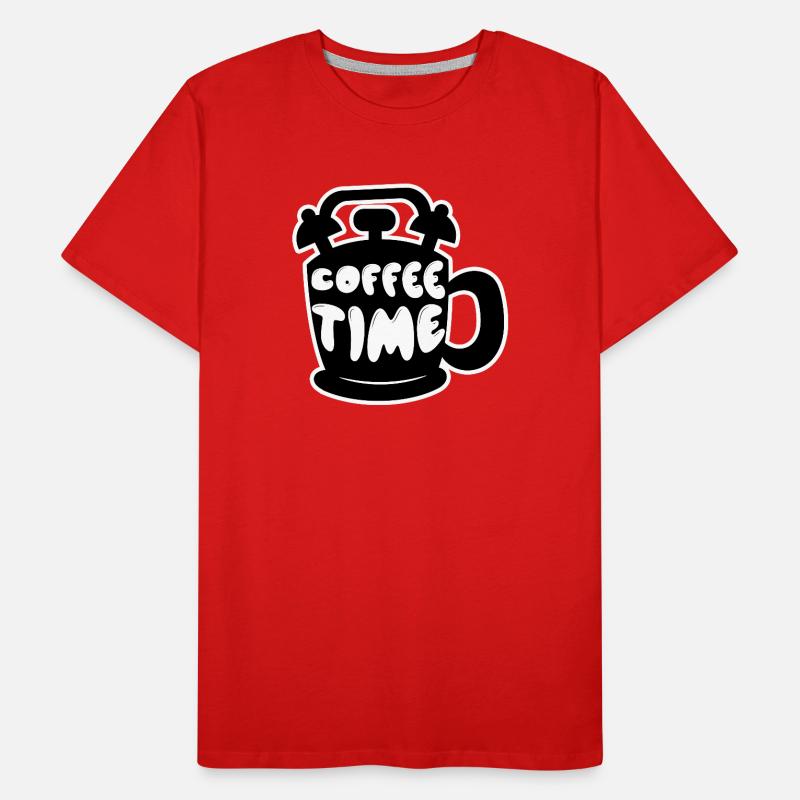 Kaffee Spruch Kaffeekanne Kaffeetrinker Koffein Männer Premium Bio T-Shirt