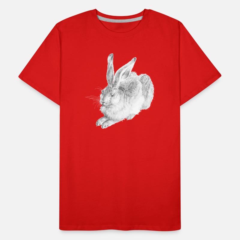 WHITE RABBIT | Snow Hare after Albrecht Dürer Men's Premium Organic T-Shirt