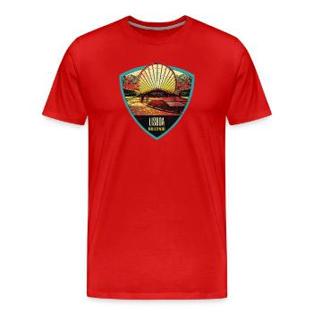 Lisbonne Portugal, parc des nations - T-shirt bio Premium Homme - rouge - Devant - Damien (186cm)