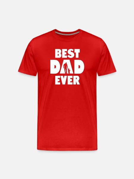Best Dad Ever - Men's Premium Organic T-Shirt - red