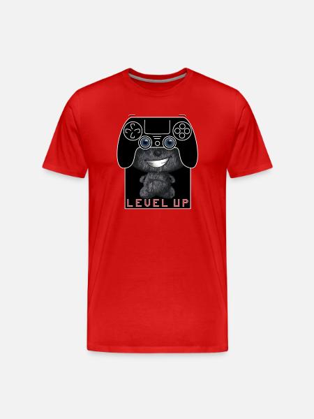 Manette Level Up Mignon - T-shirt bio Premium Homme - rouge