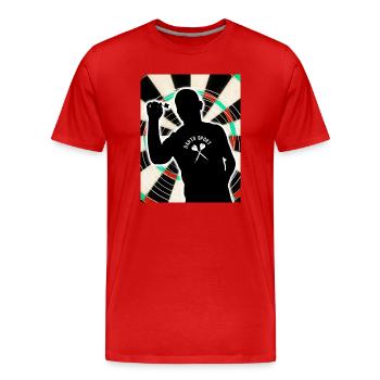 Darts Sport Dart meine Leidenschaft - Männer Premium Bio T-Shirt - Rot - Vorne - Damien (186cm)