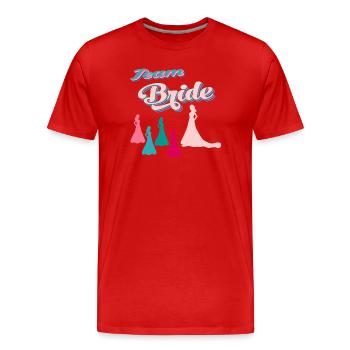 team bride evjf team de la mariée - T-shirt bio Premium Homme - rouge - Devant - Damien (186cm)