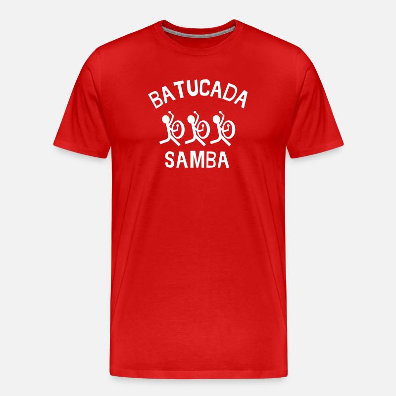 Batucada, Samba, Rio, Percussion - Men's Premium Organic T-Shirt - red