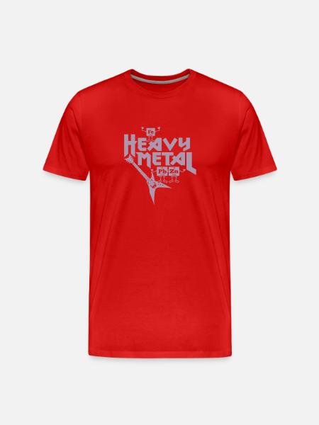 Heavy Metal Funny - Männer Premium Bio T-Shirt - Rot
