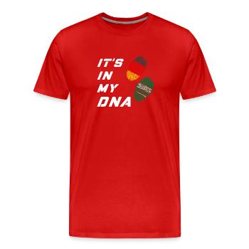 In my DNA Germany and Saudi Arabia - Men's Premium Organic T-Shirt - red - Front - Damien (186cm)