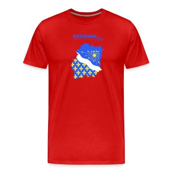 Essonne - Men's Premium Organic T-Shirt - red - Front - Damien (186cm)