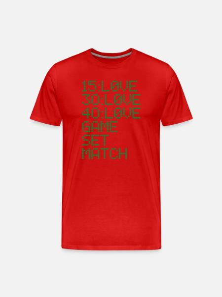 TENNIS Tennisspiel - Männer Premium Bio T-Shirt - Rot