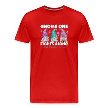 Gnome One lutte contre la prévention du suicide - T-shirt bio Premium Homme - rouge - Devant - Damien (186cm)