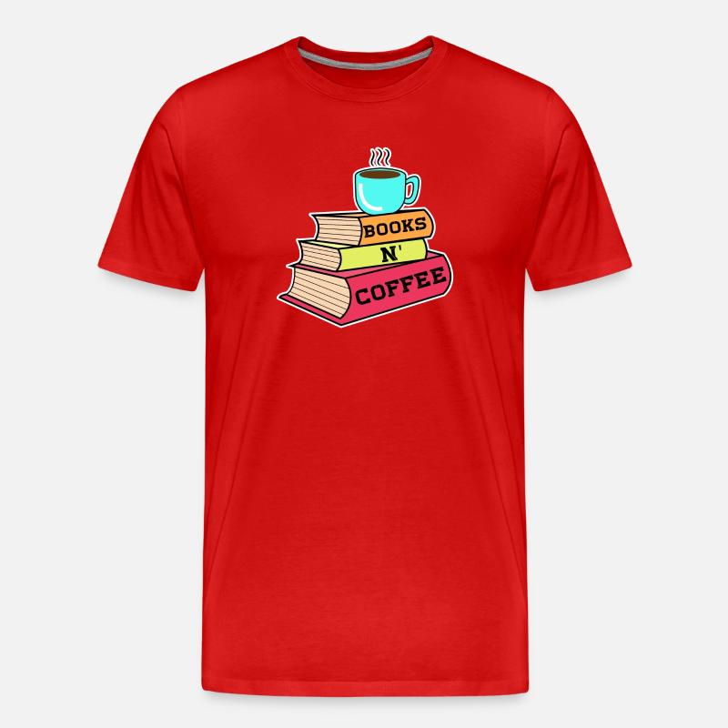 Koffein Kaffee Trinken Statement Kaffeeliebhaber - Männer Premium Bio T-Shirt - Rot