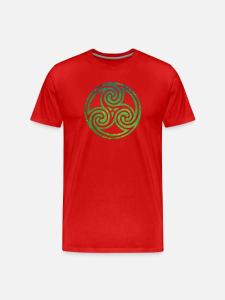 Celtic Knot - Men's Premium Organic T-Shirt - red