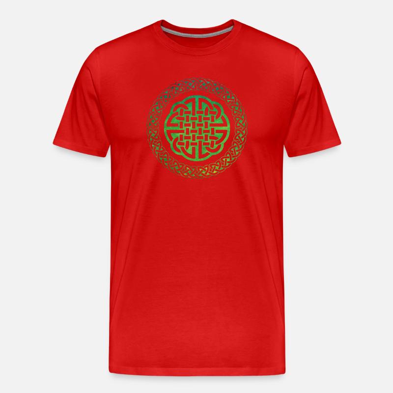 Celtic Knot - Männer Premium Bio T-Shirt - Rot