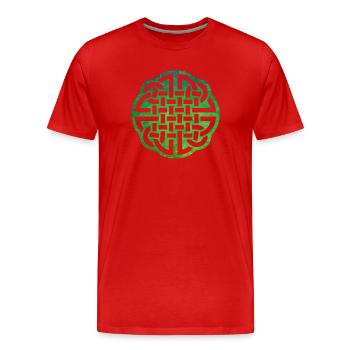 Celtic Knot - Men's Premium Organic T-Shirt - red - Front - Damien (186cm)