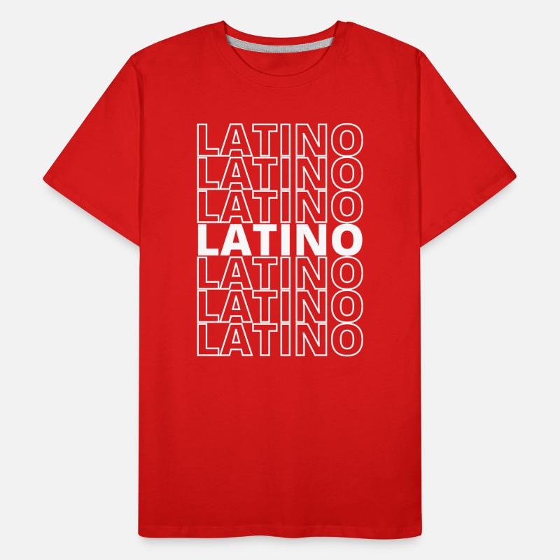 Bold Black and White Latin Typography Men's Premium Organic T-Shirt