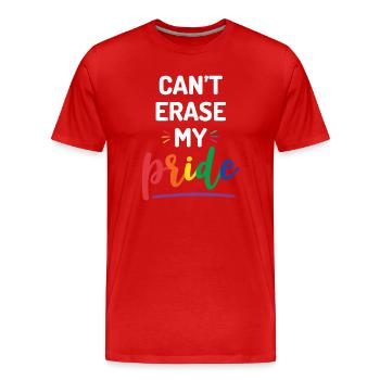 Can't Erase My Pride - Men's Premium Organic T-Shirt - red - Front - Damien (186cm)