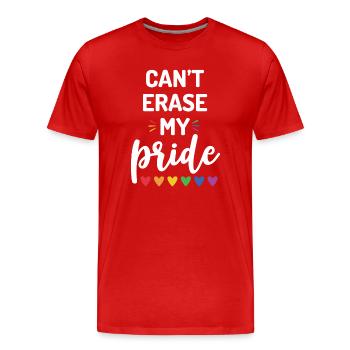 Can’t Erase My Pride - Men's Premium Organic T-Shirt - red - Front - Damien (186cm)