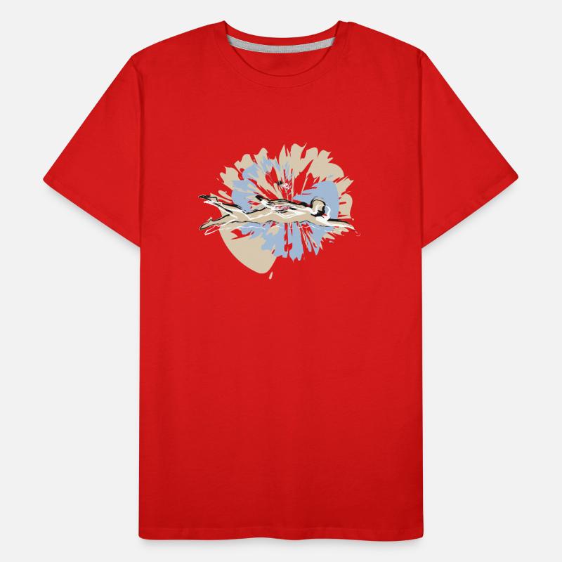 Les nageurs de la Saint-Valentin en compétition T-shirt bio Premium Homme
