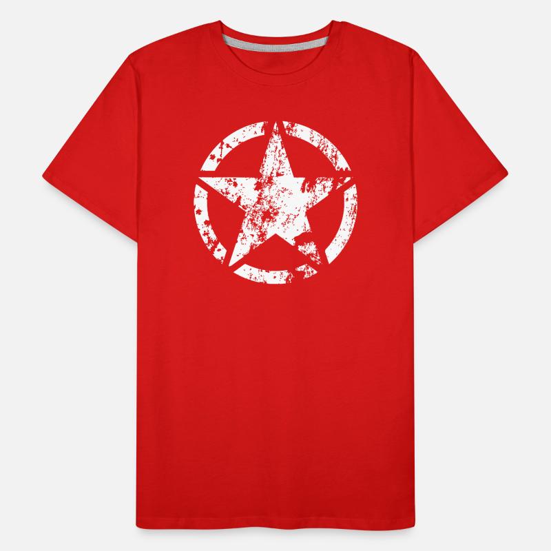 Weathered Circular Star Men's Premium Organic T-Shirt