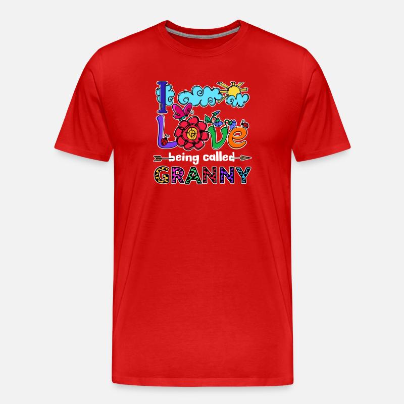 Cool Statement Seniorin Großmutter Oma Superoma - Männer Premium Bio T-Shirt - Rot