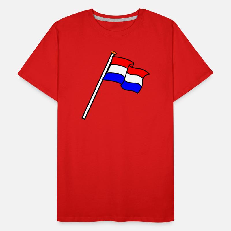 Drapeau Pays-Bas Drapeaux NL T-shirt bio Premium Homme
