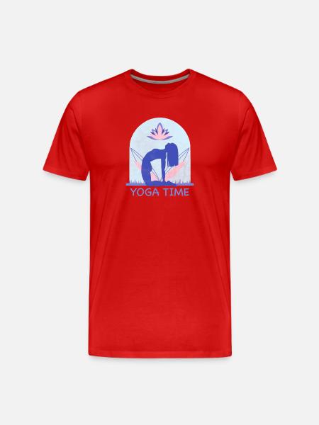 Yoga - Men's Premium Organic T-Shirt - red